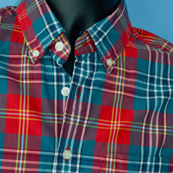 J. Crew Other - J. CREW PLAID BUTTON FRONT SHIRT SLIM FIT SMALL